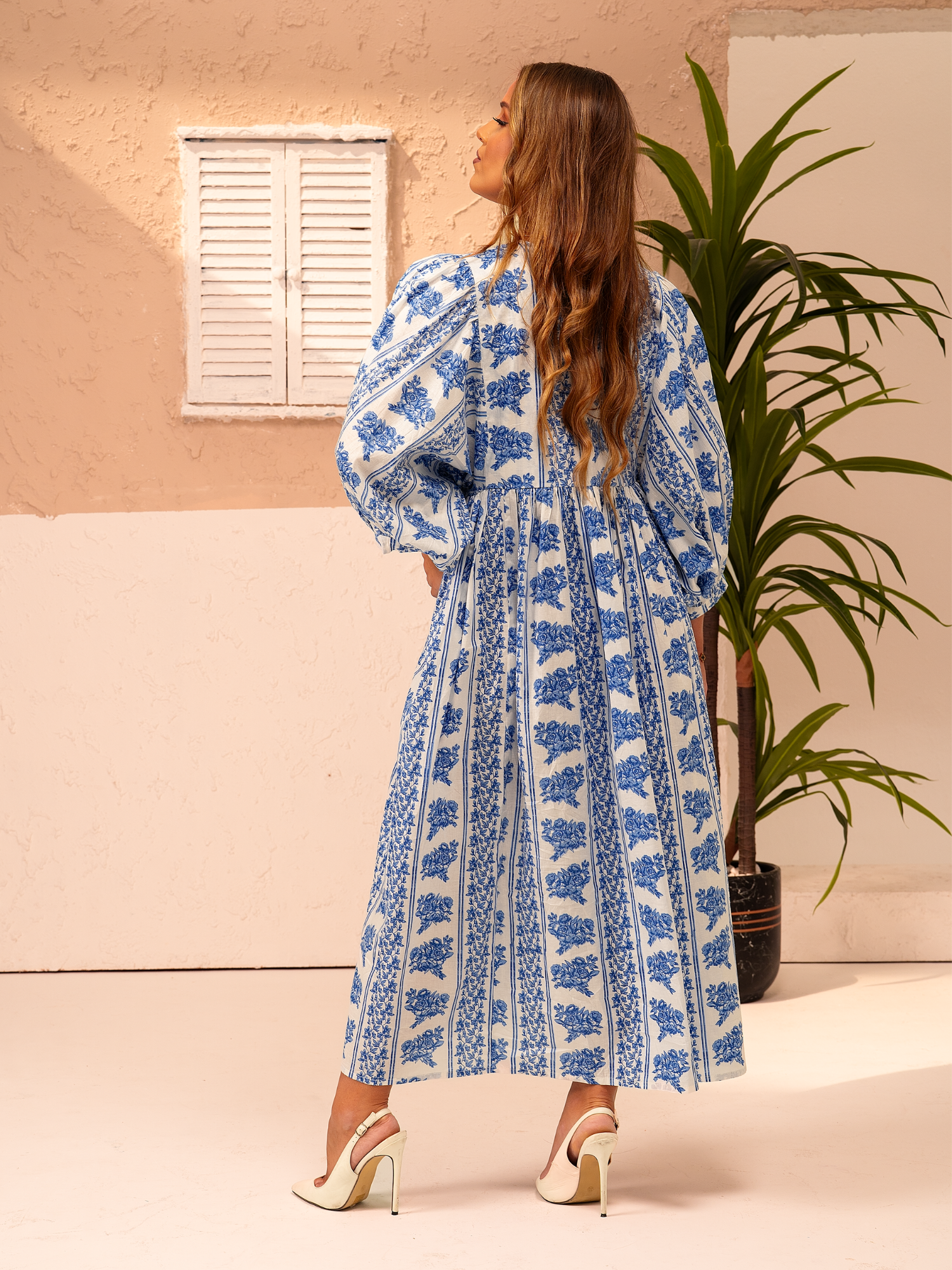 Bouquet Blue Dress