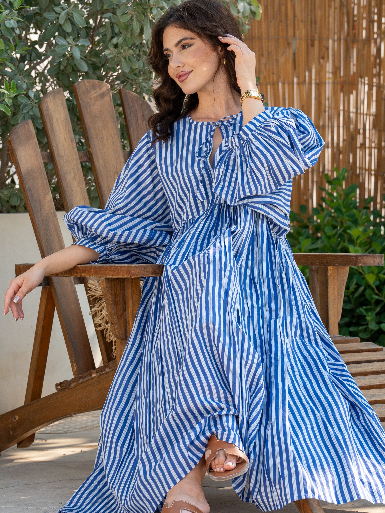 Coastal Stripe Midi Dress – DearEzra