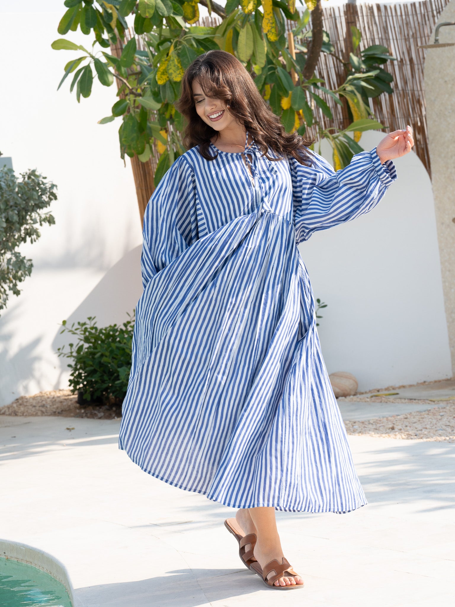 Coastal Stripe Midi Dress – DearEzra