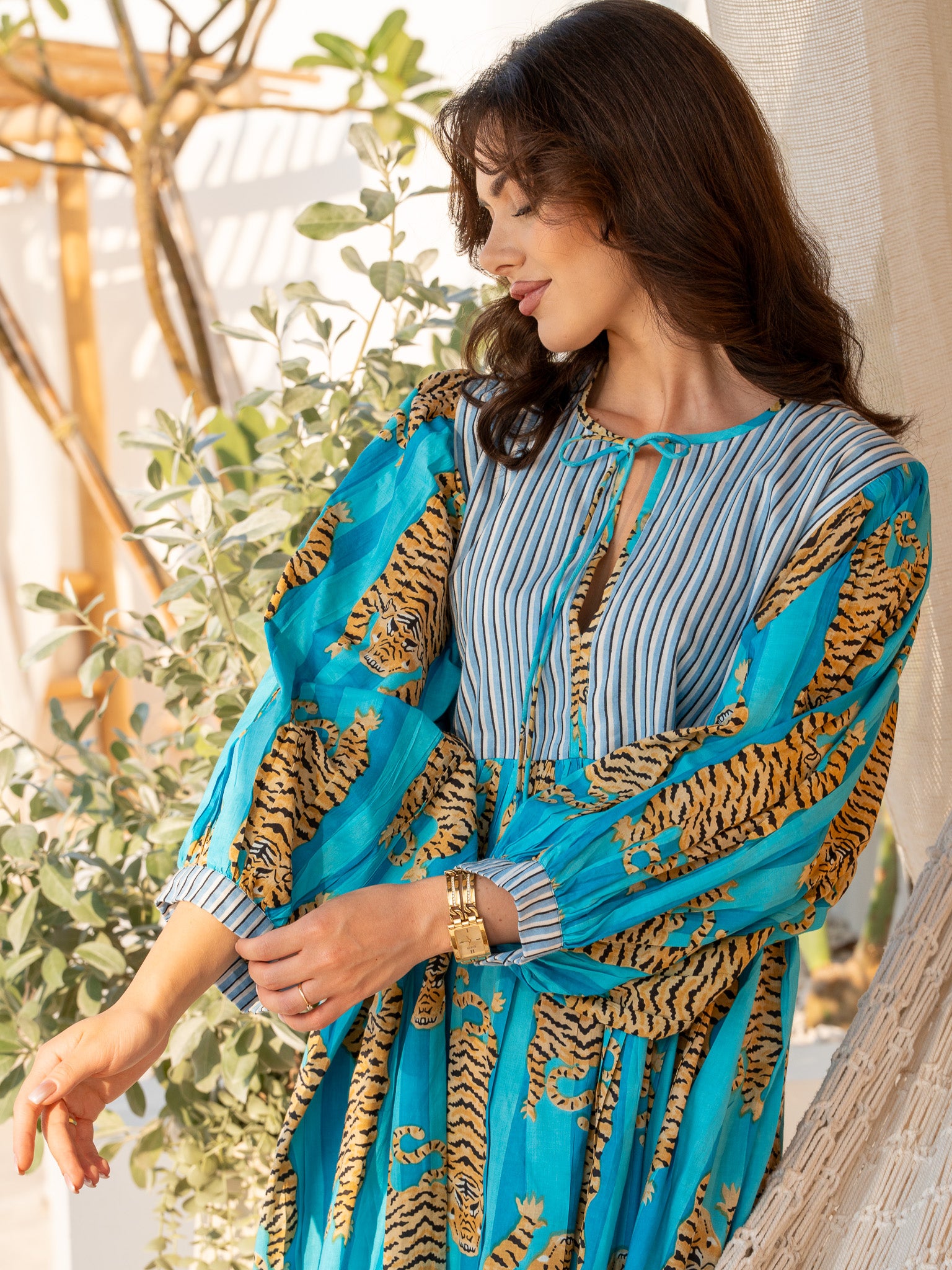 azure midi dress Tiger Azure Midi Dress, Midi (Mid-Calf) / S
