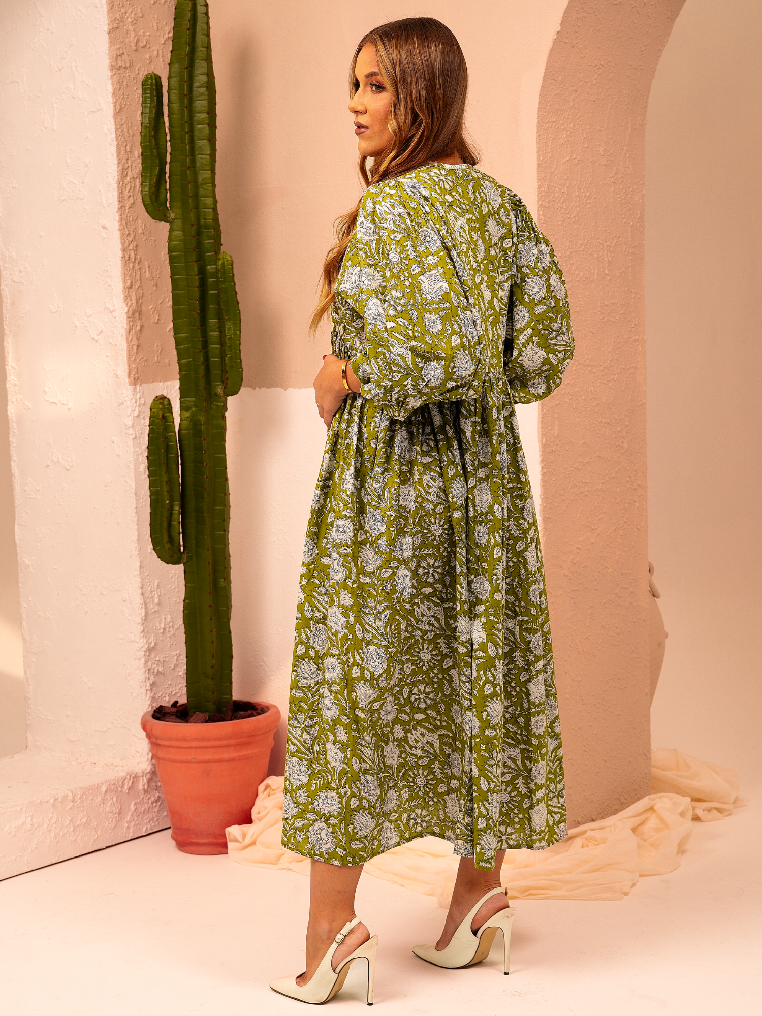 Olive Petal Dress