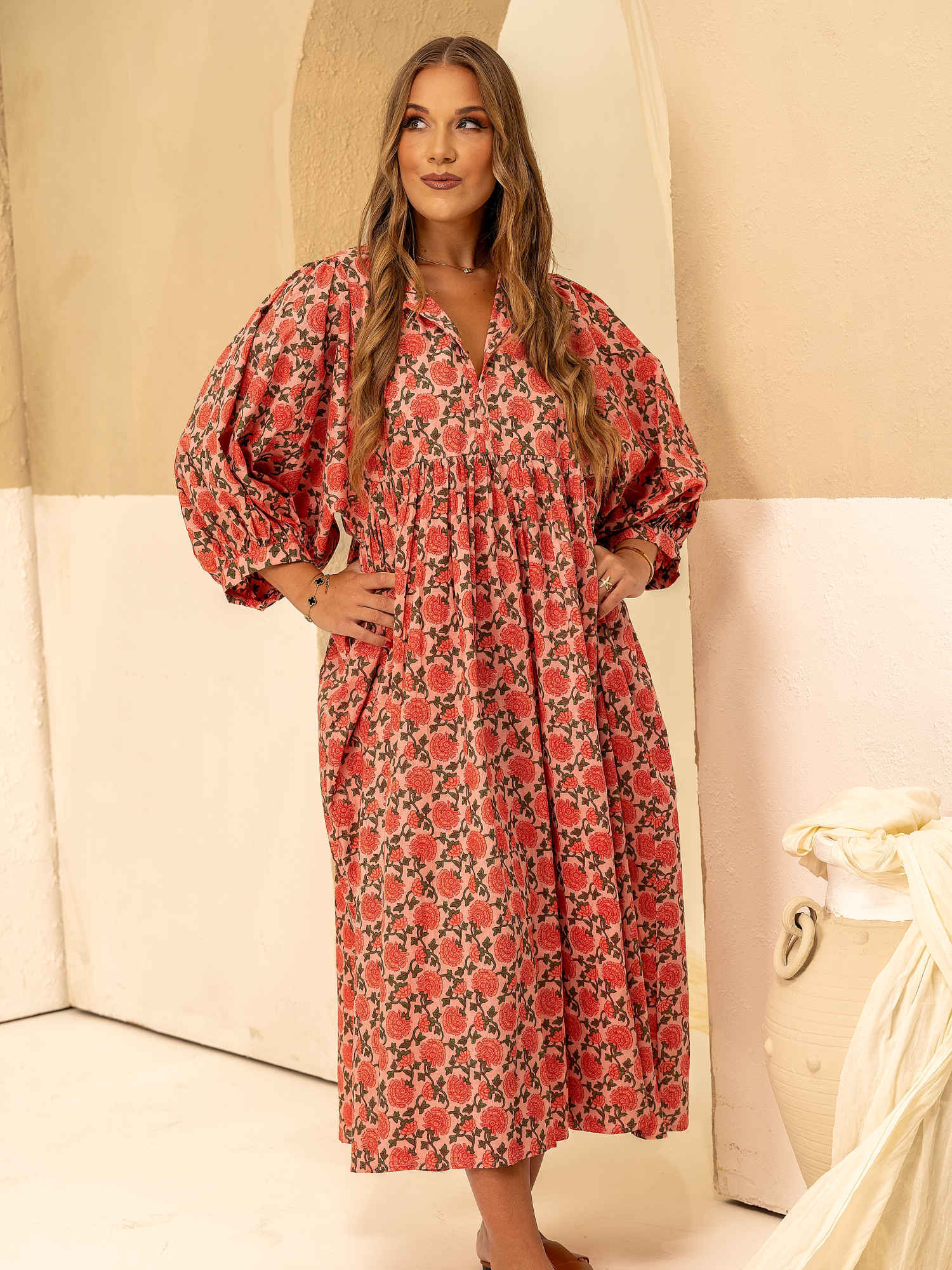Tangerine Bloom Dress