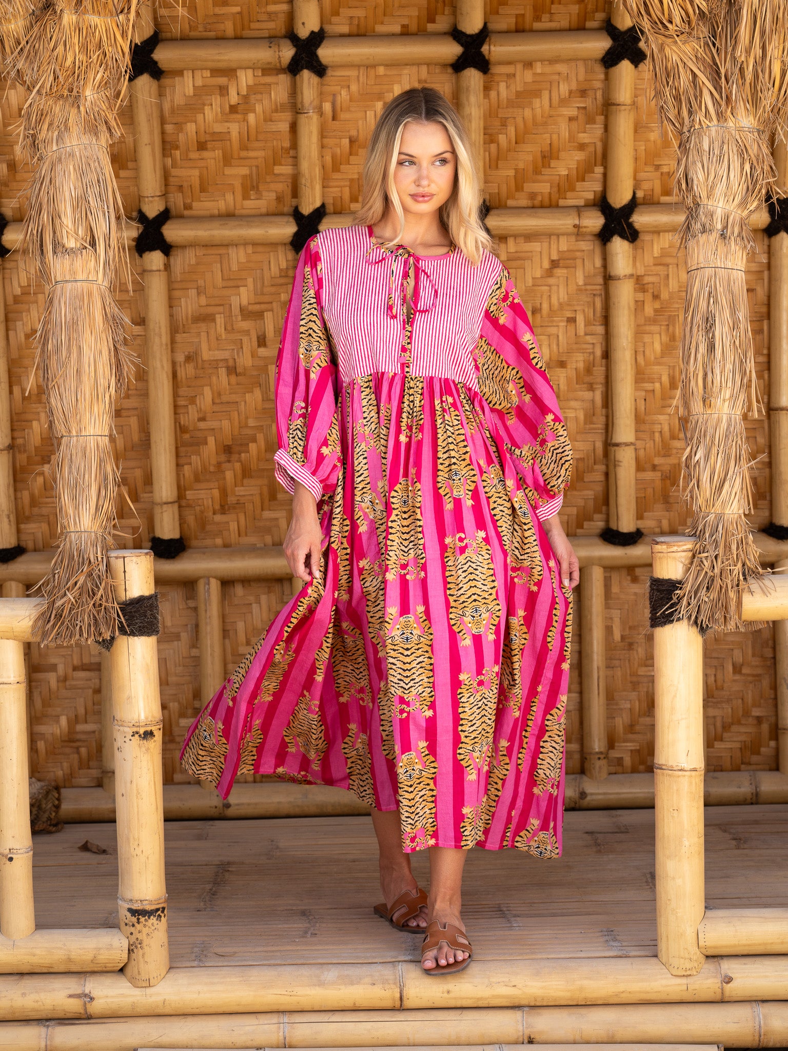 Tiger Rose Midi Dress